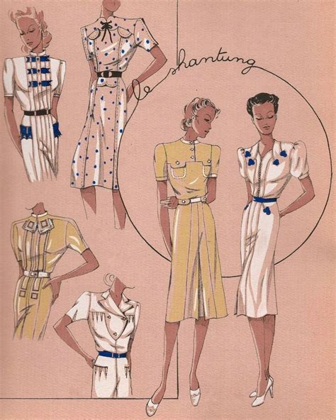 1939 Lingerie 1930s Fashion Fashion Design Sketches Velma Ladies Day Blouse 1940s Zelda