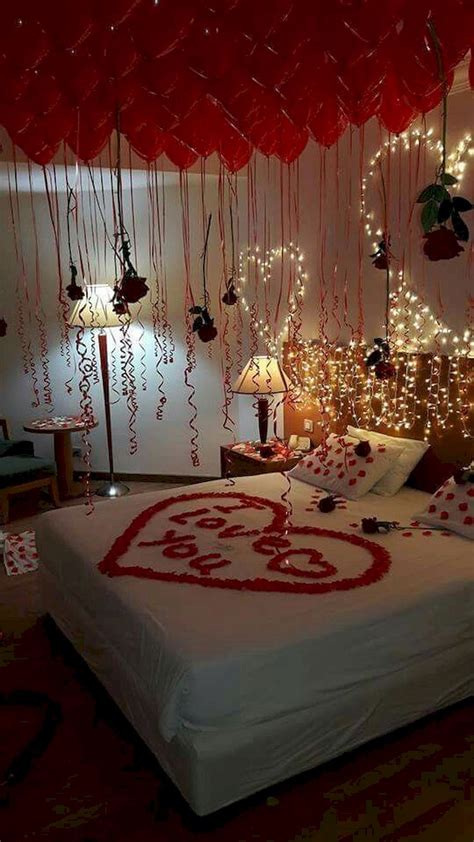 45 Romantic Bedroom Decorations Ideas For Valentines Day 99decor Decoração Surpresa Para