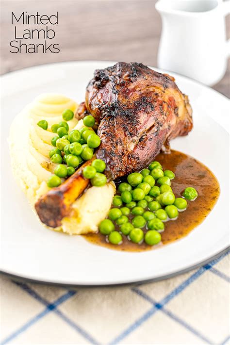 New potatoes will work just as . Minted Lamb Shanks Perfectly Oven Braised with Gravy | Krumpli