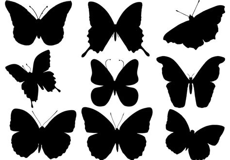 Butterfly Silhouette Vector Art Icons And Graphics For Free Download
