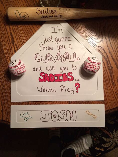 Baseball Prom Proposals 🌈pin By Shelby On Dance Proposal Cute
