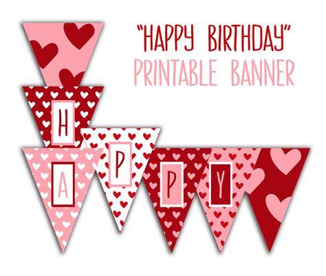 Design your very own printable & online happy birthday cards. Happy Birthday Banner Birthday Party Printable Sign Red