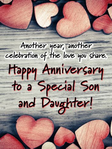 A gorgeous quick card topper with scalloped corners designed to fit an 8 x 8 card. Sparkling Love - Happy Anniversary Card for Son and Daughter | Birthday & Greeting Cards by ...