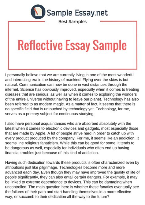 Example Of Reflection 005 Collection Of Solutions Self Reflective