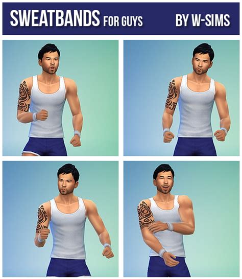 Sweatbands For Males At W Sims Sims 4 Updates
