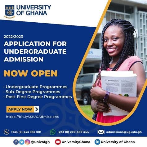 Ugsrc On Twitter Applications For University Of Ghana Legon Undergraduate Admission Are Now