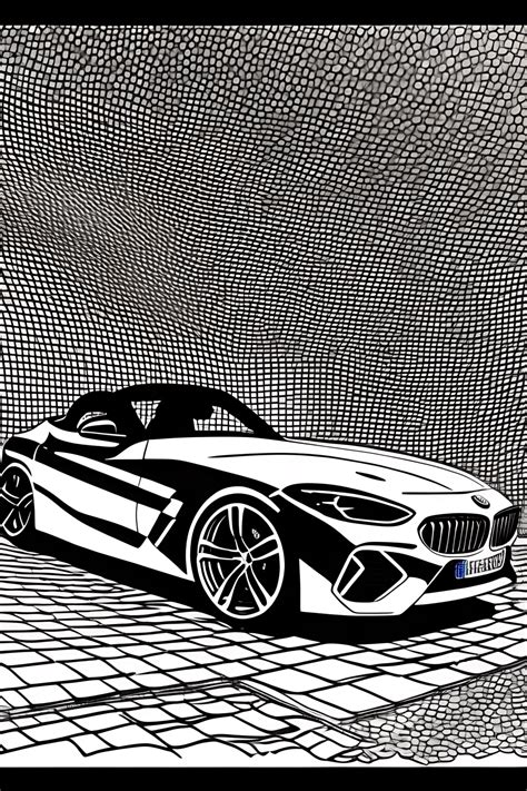 2022 Bmw Z4 Coloring Page · Creative Fabrica