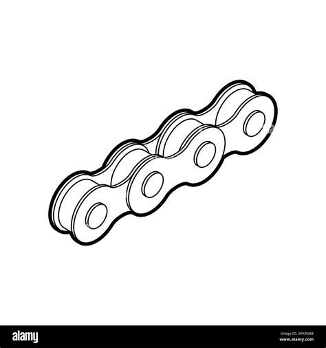 Bicycle Chain Part Isolated Vector Illustration Stock Vector Image