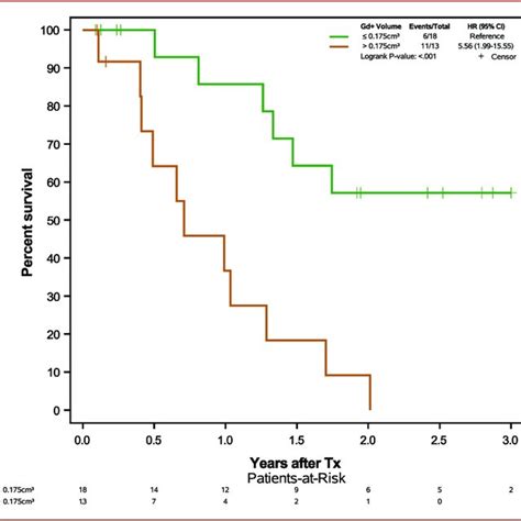 Kaplan Meier Plots Of Overall Survival Times Stratified By 18 F Fet Pet