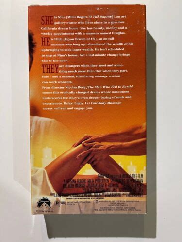 Mimi Rogers Full Body Massage Vhs Ebay