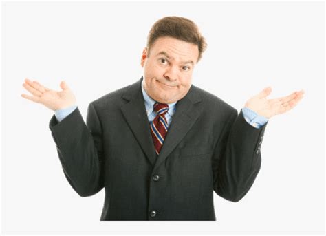 Dont Know Business Man Shrug Stock Hd Png Download Kindpng