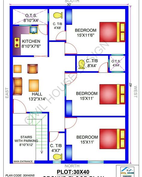 25×50 House Plan 1200sq Ft House Plans 30x50 House Plans Square