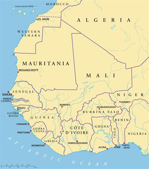 Map Of West African Countries