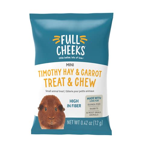Full Cheeks Small Pet Mini Timothy Hay And Carrot Treat And Chew Small