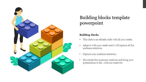 Attractive Building Blocks Template Powerpoint For Presentation