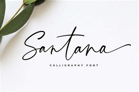 Santana Calligraphy Font Dafont Free