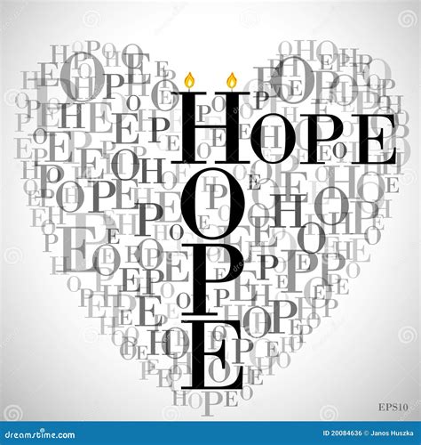 A Heart Made Of Words Hope Stock Vector Illustration Of Emotion 20084636