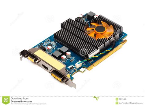 Instead of throwing out an entire computer, you may keep the chassis, screen and keyboard and update to a new processor. Computer Graphics Card Royalty Free Stock Photos - Image: 18120428