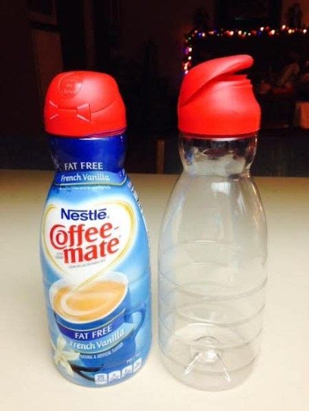 Making A Coffee Mate Container Snowman Coffee Creamer Bottle Crafts Creamer Bottles Coffee