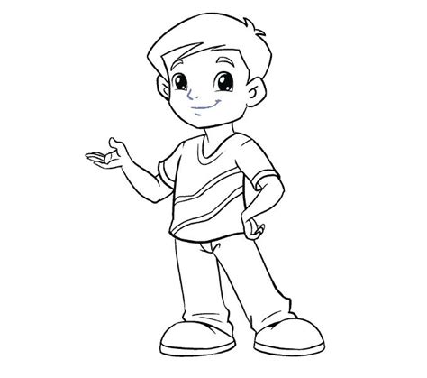 How To Draw A Boy In A Few Easy Steps Easy Drawing Guides Easy
