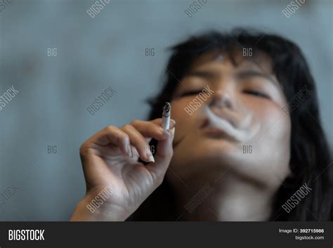 Asian Girl Smoking Image And Photo Free Trial Bigstock