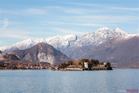 Borromean Islands And Mountains Lake Maggiore Italy Royalty Free