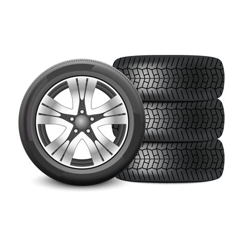 Car Tires Design Isolated On White Background Vector Illustration
