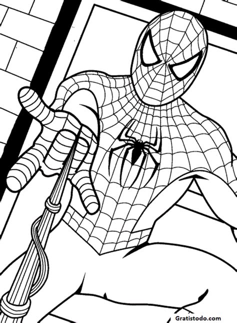 Dibujos De Spiderman 012 Dibujos Y Juegos Para Pintar Y Colorear