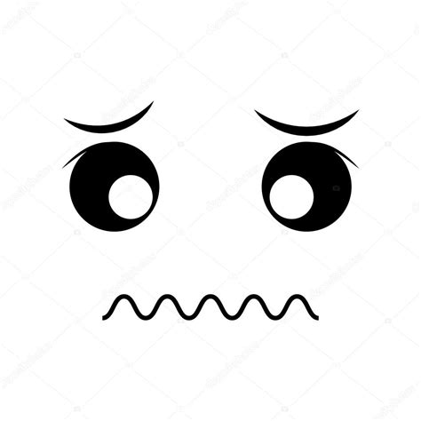 Sad Face Cartoon Expression Icon Vector Graphic — Stock