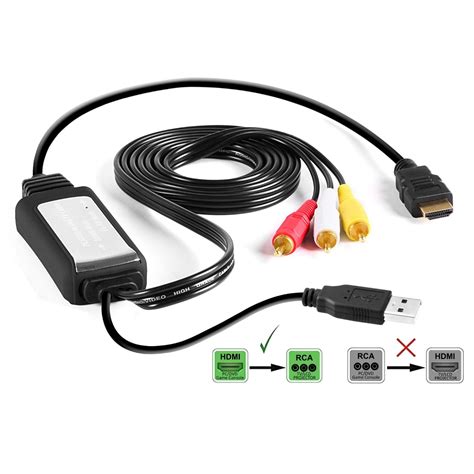With a sharp and realistic hd, i can assure you that this converter will bring your videos into life. HDMI To RCA Cable Converts Digital Signal To Analog RCA/AV ...