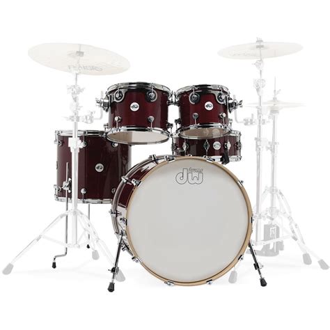 Dw Drums Design Series 22 Shell Pack Gloss Cherry Stain At Gear4music