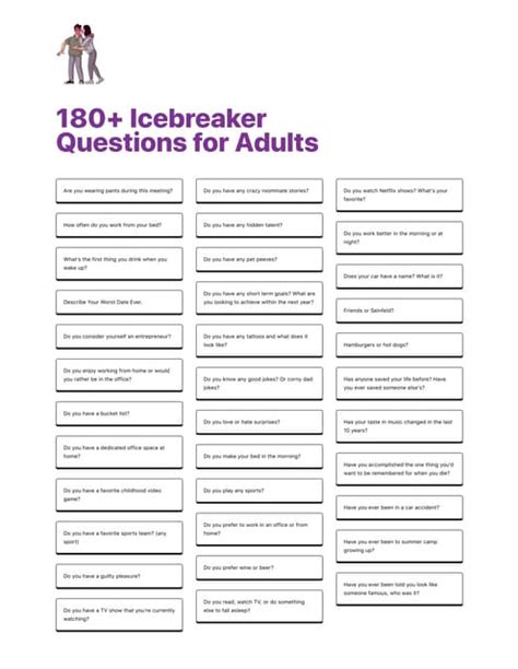 Icebreaker Questions For Adults Pdf