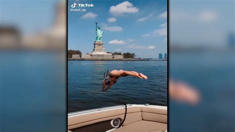 Woman Jumps Into New York S Hudson River For Tiktok Video Receives Viral Backlash Abc7 Los