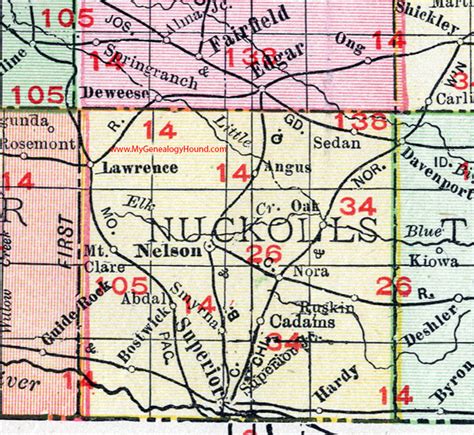 Nuckolls County Nebraska Map 1912 Nelson Superior Lawrence Hardy