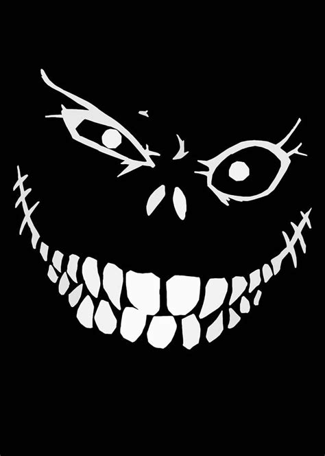 Creepy gif find on gifer. Crazy Monster Grin Drawing by Nicklas Gustafsson