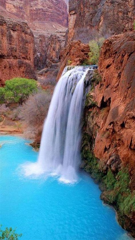 Havasu Falls In The Grand Canyon Supai Arizona This Water Is So Blue
