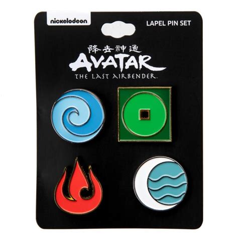 Avatar The Last Airbender Lapel Pin 4 Pack