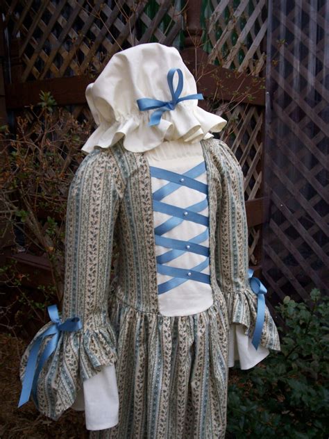 Girls Early American 1700s Dresscolonial Costume Plus Etsy