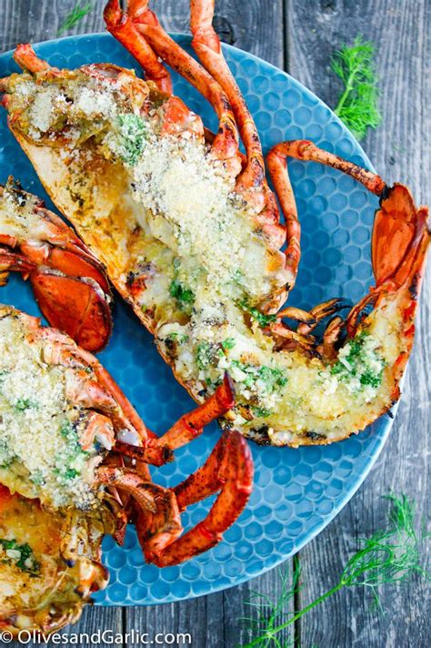 grilled lobster with garlic herb butter grilled lobster seafood recipes seafood