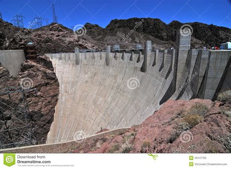 Hoover Dam In The Black Canyon Of The Colorado River Usa Stock Image