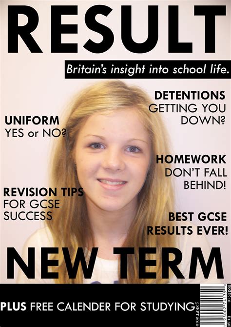 Ashley Brady Front Cover Design Of School Magazine