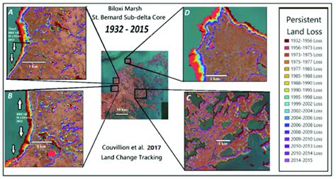Biloxi Marsh Historical Land Loss Adapted From Couvillion Et Al 10