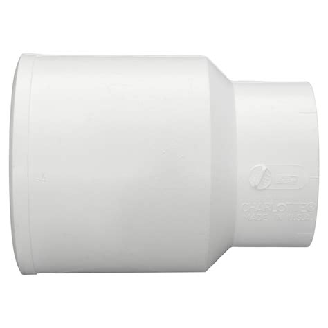 Charlotte Pipe 4 In X 3 In Schedule 30 Pvc Dwv Reducing Sewer Adapter