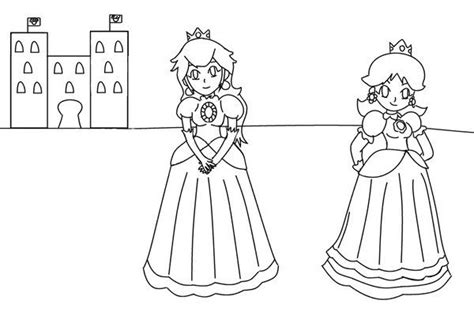 Coloring pages luigi free to print. princess peach coloring pages | Princess Peach and Daisy by *MartaUzumaki on deviantART ...