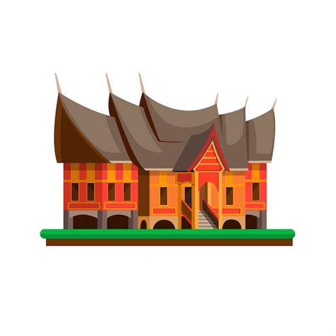 Premium Vector Rumah Gadang Is House For The Minangkabau People Are