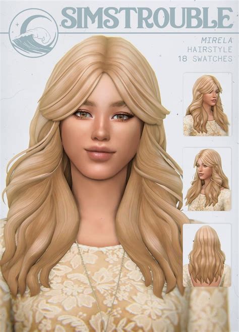 Mirela By Simstrouble Simstrouble Sims Hair Sims Hairstyle