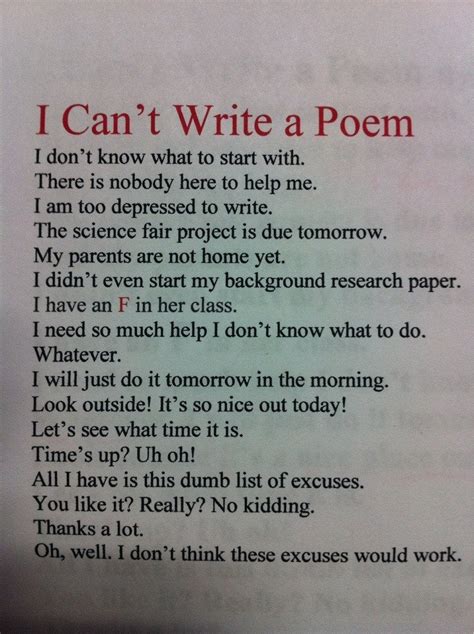 6th Grade Poem Funny