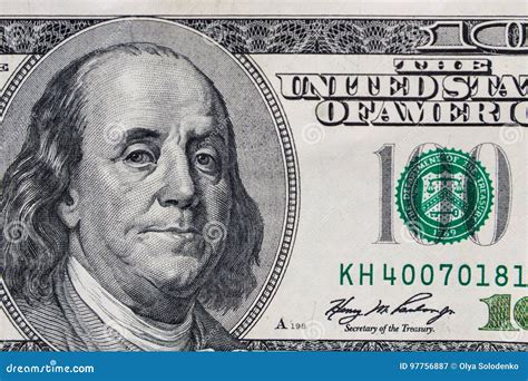 Macro Shot Of One Hundred Dollars Bill Stock Image Image Of