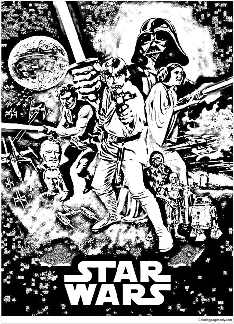 Movie Star Wars Episode Coloring Page Free Printable Coloring Pages