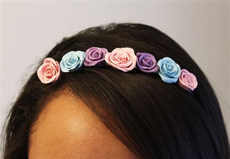 Clay Floral Headband · How To Make A Floral Headband · Art On Cut Out